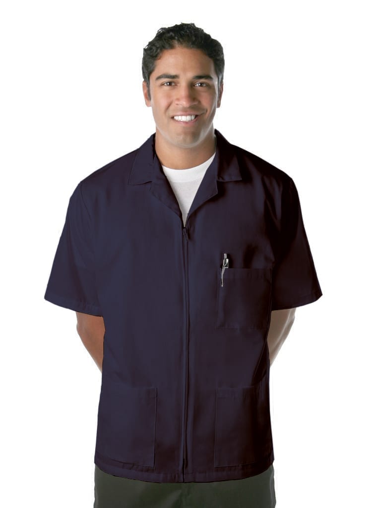 Navy-Zipper Smock