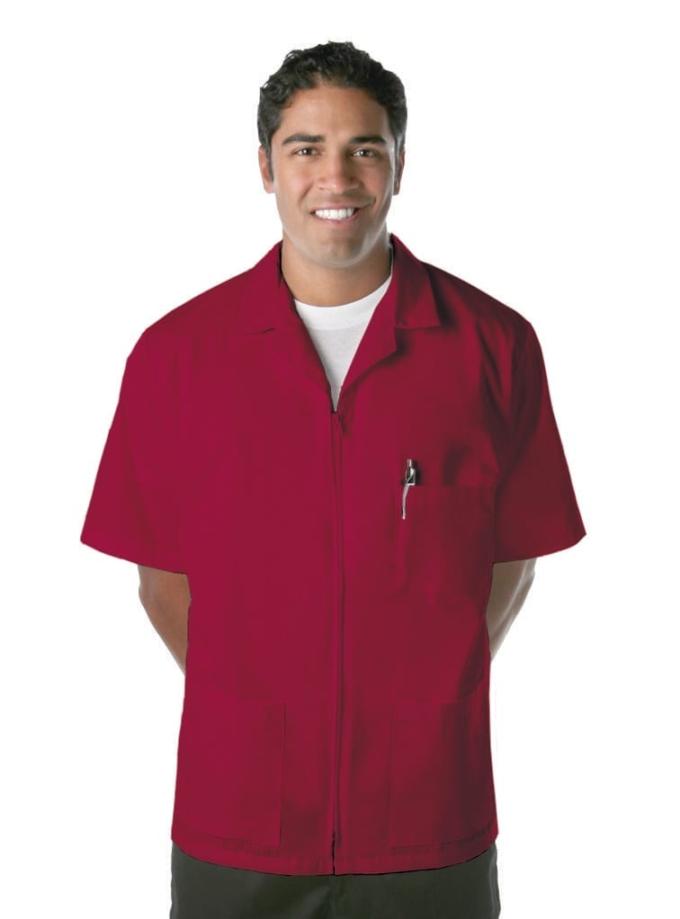 Red-Zipper Smock