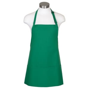 f10xl extra large 3 pocket bib apron kelly green