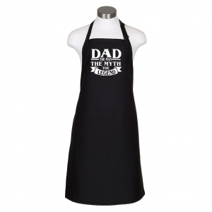 Dad the man apron - black
