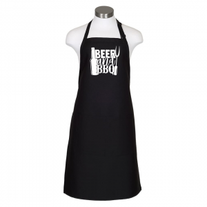 Beer and BBQ Apron - Black