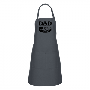 Dad the man apron - charcoal