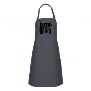 Beer and BBQ Apron - Charcoal