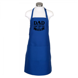 Dad the man apron - royal blue