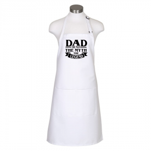 Dad the man apron - white