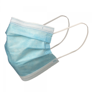 Disposable Blue Earloop Face Mask Left