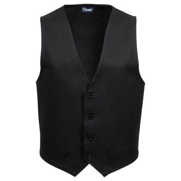 Fame® Men's Fitted Waiter Vest - V41 - Aprons and Smocks